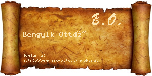 Bengyik Ottó névjegykártya